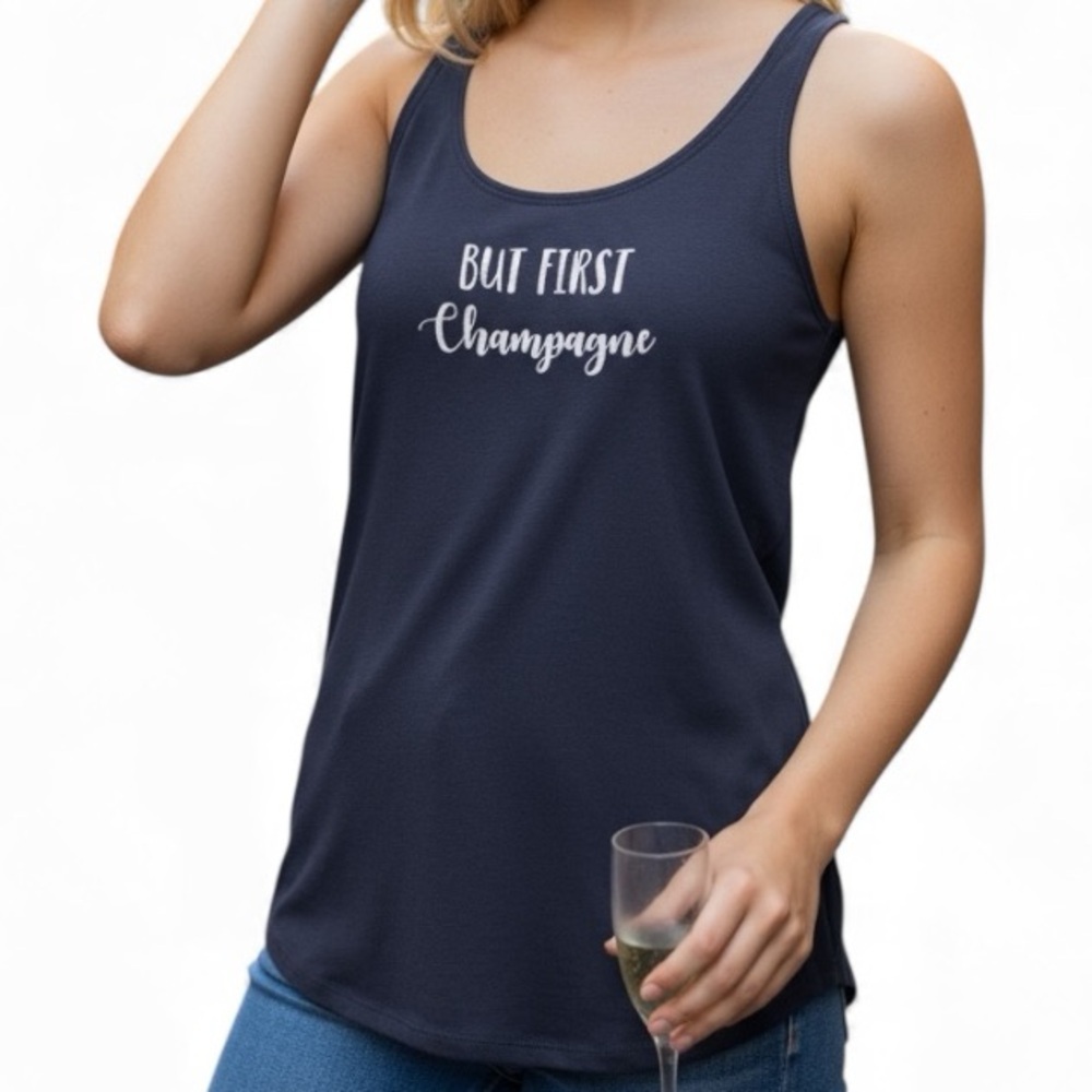 “But First Champagne” Tank Top
